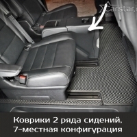 Автомобильные коврики EVA на Peugeot Traveller 7 мест, не Long (2016-2024) 