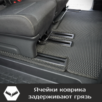 Коврики текстильные на Opel Zafira Life 8 мест Long (2019-2025) 