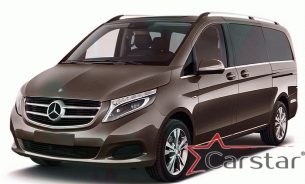 Двухслойные коврики EVA для Mercedez-Benz V-klasse II W447 (2 ряд - 2 места со столиком) (2014->)